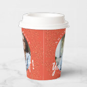 Klasse von 2024 Sie getan Orange Foto Abschluss Pappbecher (Rechts)