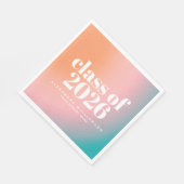 Klasse von 2024 Trendy farbenfrohe Farbverlauf Cus Serviette (Ecke)