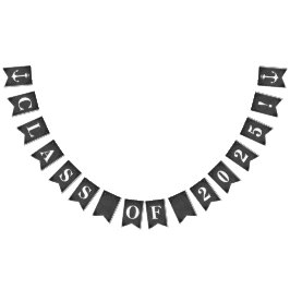 KLASSE VON 2025 auf Simulated Chalkboard with Anch Wimpelkette