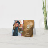 Klasse von 2025, englische Rose, Foto Vielen Dank Dankeskarte (Vorderseite)