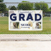 Klasse von 2025 Fett Schriftart Ballon Foto Abschl Banner (Insitu)