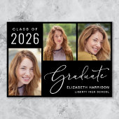 Klasse von 2025 Foto Script Black Abschluss Ankündigung