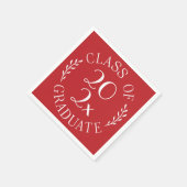 Klasse von 2025 Graduate Chic Typografy Red Serviette (Ecke)
