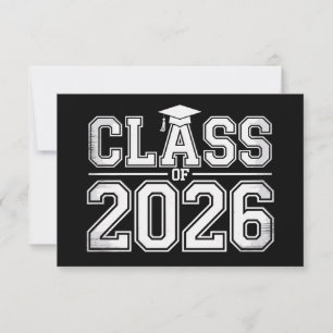 Klasse von 2026 Abschluss 26 Absolvent Vintage Ankündigung
