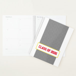 Klasse von 2026 Grad Senior School Spirit Karo Fun Planer