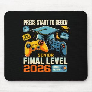Klasse von 2026 Level Complete Video Gamer Senior Mousepad