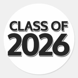 Klasse von 2026 runder aufkleber