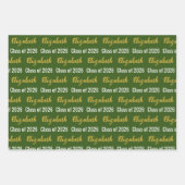 Klasse von 2026 und Graduate's Name Green White Go Geschenkpapier Set (Vorderseite 2)