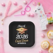 Klasse von 2026 zählen in der Entwicklung peronali Pappteller (Party)