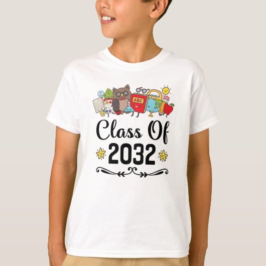 Klasse von 2032 zurück zu SchulAbschluss T-Shirt (Vorderseite)
