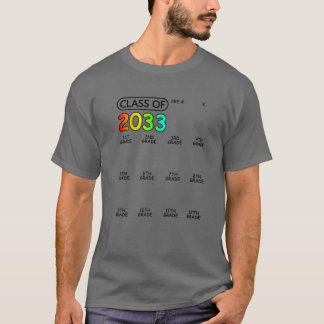 Klasse von 2033 Hochschulabsolventen vor dem 12. T-Shirt