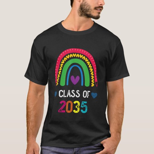 Klasse von 2035 wächst mit meinem Abschluss Pre-K T-Shirt (Vorderseite)