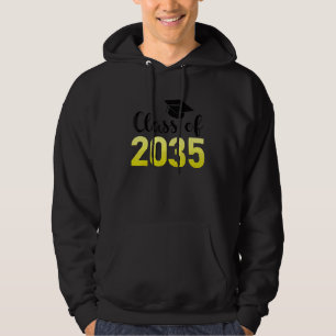 Klasse von 2035 wächst mit mir Handprints auf der  Hoodie