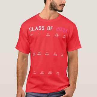 Klasse von 2037 wächst mit Me Abschluss First Day T-Shirt