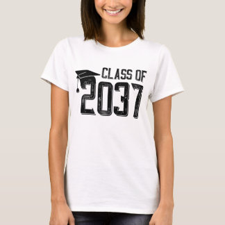 Klasse von 2037-Wachstum mit Me-Handprints auf Bac T-Shirt