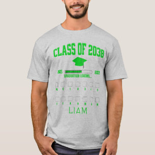 Klasse von 2038 PK-12 Erster Tag der Schule Green T-Shirt