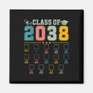 Klasse von 2038 Wachsend Mit Mir Checkliste K Bis  Magnet