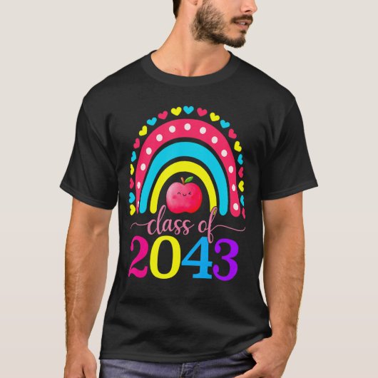 Klasse von 2043 wächst mit mir Abschluss Erster Ta T-Shirt (Vorderseite)