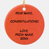 Klasse von 20?? Basketball Keramikornament (Hinten)