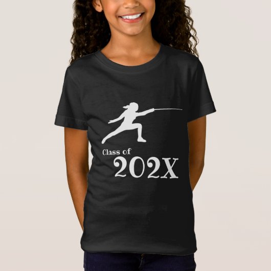 Klasse von 20?? Girl Fencing Team T-Shirt (Vorderseite)
