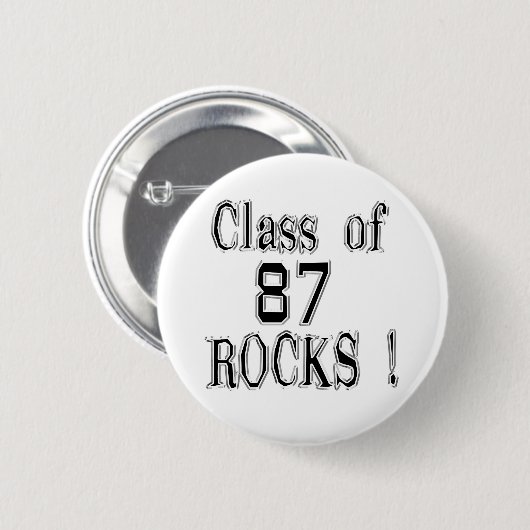 Klasse von '87 Felsen! Knopf Button (Vorne & Hinten)