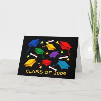 Klasse von Abschluss 2009 - Papiergruß-Karte Ankündigung