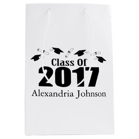 Klasse von Abschluss-Geschenk-Tasche 2017 Mittlere Geschenktüte (Vorderseite)