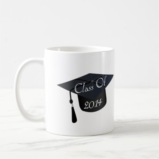 Klasse von Abschluss-Kappe 2014 Kaffeetasse (Links)
