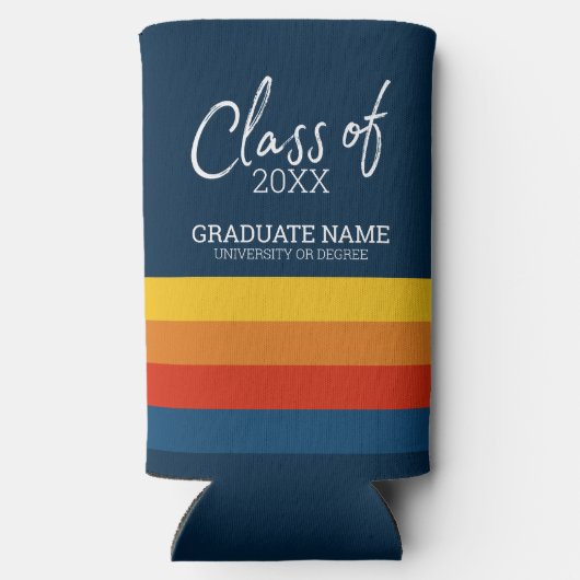 Klasse von - Abschluss Mod Script Name Retro Strip Selters Dosenkühler (Rückseite)