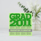 Klasse von Abschluss-Party Einladung 2011 03D (Stehend Vorderseite)