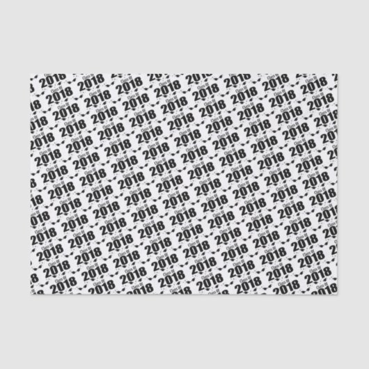 Klasse von Abschluss-Seidenpapier 2018 (schwarze Seidenpapier (Vorderseite)