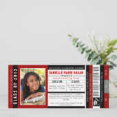 Klasse von Abschluss VIP-Aufnahme-Karte 2013 Einladung (Stehend Vorderseite)