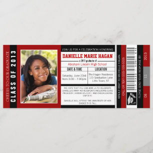 Klasse von Abschluss VIP-Aufnahme-Karte 2013 Einladung