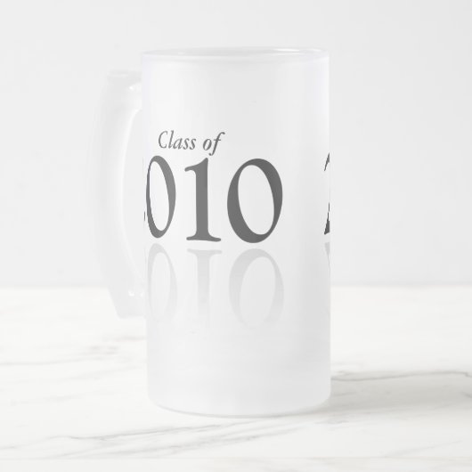 Klasse von Abschlussgeschenk-Bier Stein 2010 Mattglas Bierglas (Vorderseite Links)