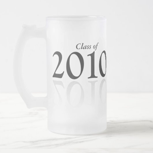 Klasse von Abschlussgeschenk-Bier Stein 2010 Mattglas Bierglas (Links)
