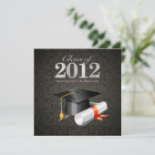 Klasse von Damast-Abschluss-Einladung 2012 Einladung (Stehend Vorderseite)