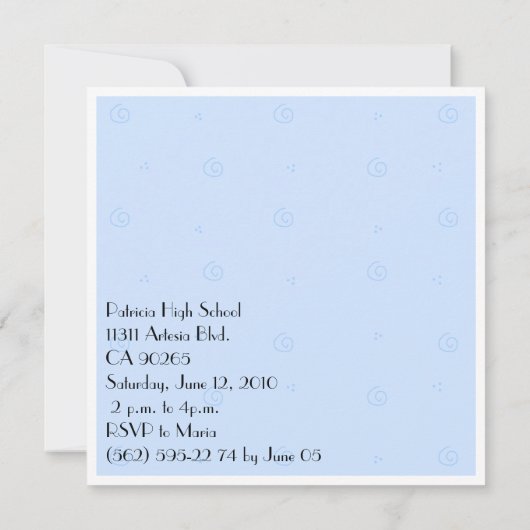 Klasse von Einladung 2010 (Rückseite)