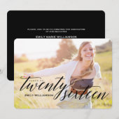 Klasse von Foto-Abschluss-Party Einladung 2016 (Vorne/Hinten)