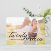 Klasse von Foto-Abschluss-Party Einladung 2016 (Stehend Vorderseite)