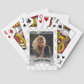 Klasse von Foto-Frame mit 20xx-Abschluss Spielkarten (Rückseite)