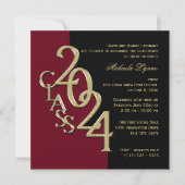 Klasse von Grad Burgund und Gold 2024 Einladung (Vorderseite)