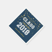 Klasse von Grad Party Blau und Gelb 2018 Serviette (Ecke)