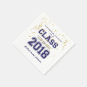 Klasse von Grad Party Blue und Gold 2018 Serviette (Ecke)