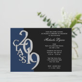 Klasse von Grad Silver 2019 mit Farboption Einladung (Stehend Vorderseite)