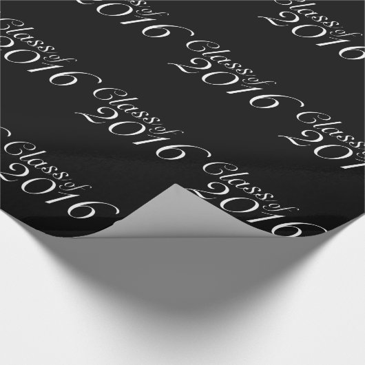 Klasse von Highschool 2016 Absolvent Geschenkpapier (Ecke)