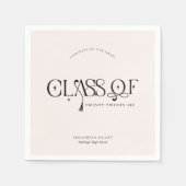 Klasse von | Moderne personalisierte Abschlussfeie Serviette (Vorderseite)