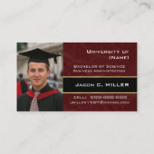 Klasse von Uni-Abschluss-Namenskarten 2010 Telefonnummerkarte (Rückseite)