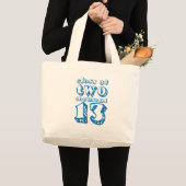 Klasse von zwei tausend 13 - Blau Jumbo Stoffbeutel (Vorderseite (Produkt))