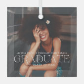 Klasse | Weihnachten im Foto Ornament Aus Glas (Vorderseite)