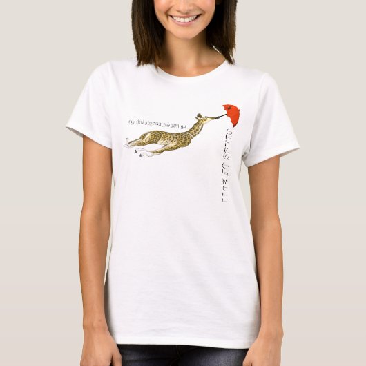 Klasse Whimsical Giraffe Umbrella CHANGE JAHR T-Shirt (Vorderseite)